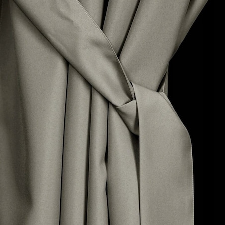 Zasłona Ogrodowa Tarasowa Wodoodporna 155 x 220 Ciemnobeżowa na Szelkach Rzep