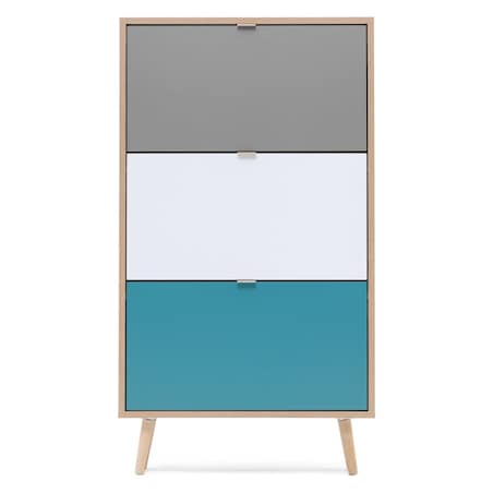 Finori Szafka na buty C-uba 42, dąb sonoma i trzy kolory