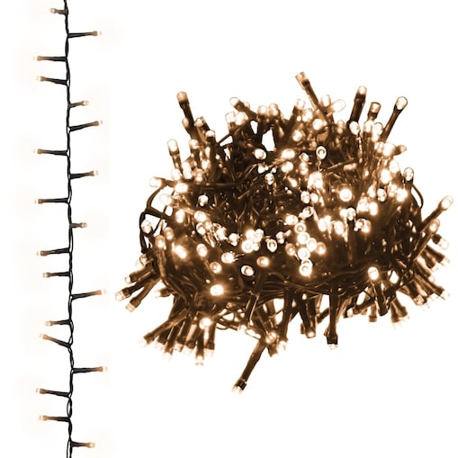 vidaXL Lampki LED, 1000 diod, gęsto rozmieszczone, ciepła biel, 25 m