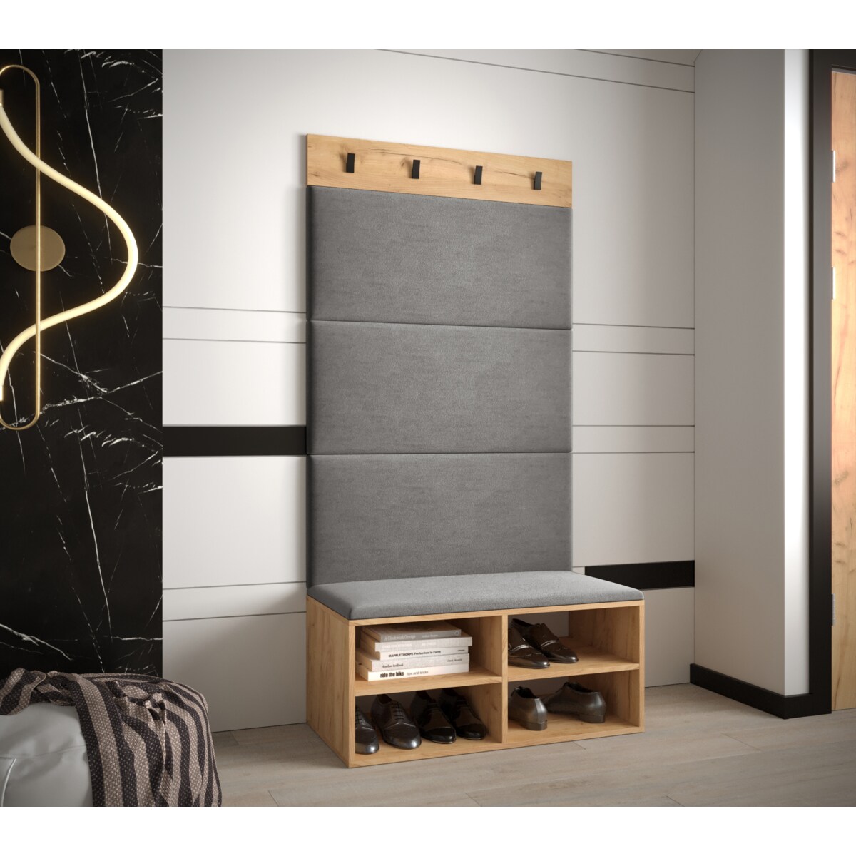 Garderoba do przedpokoju Abiks MIRO 2 craft+manila16