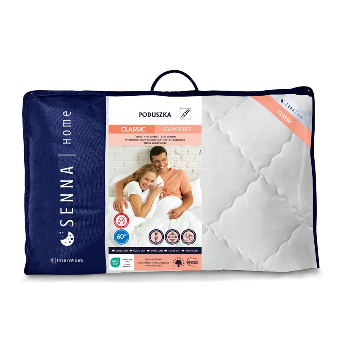 Poduszka regulowana 40x60 CLASSIC COMFORT biała