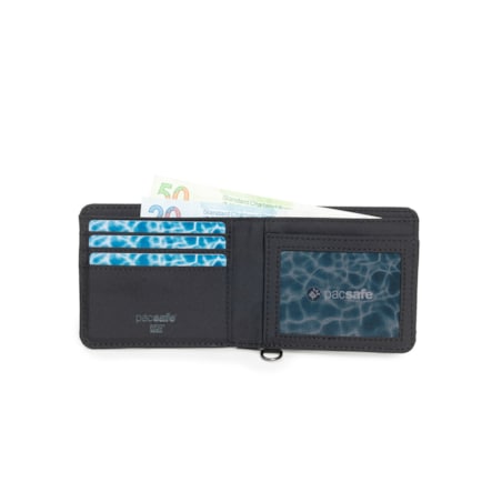 Podwójny portfel antykradzieżowy z recyklingu RFIDsafe - ciemnoszary