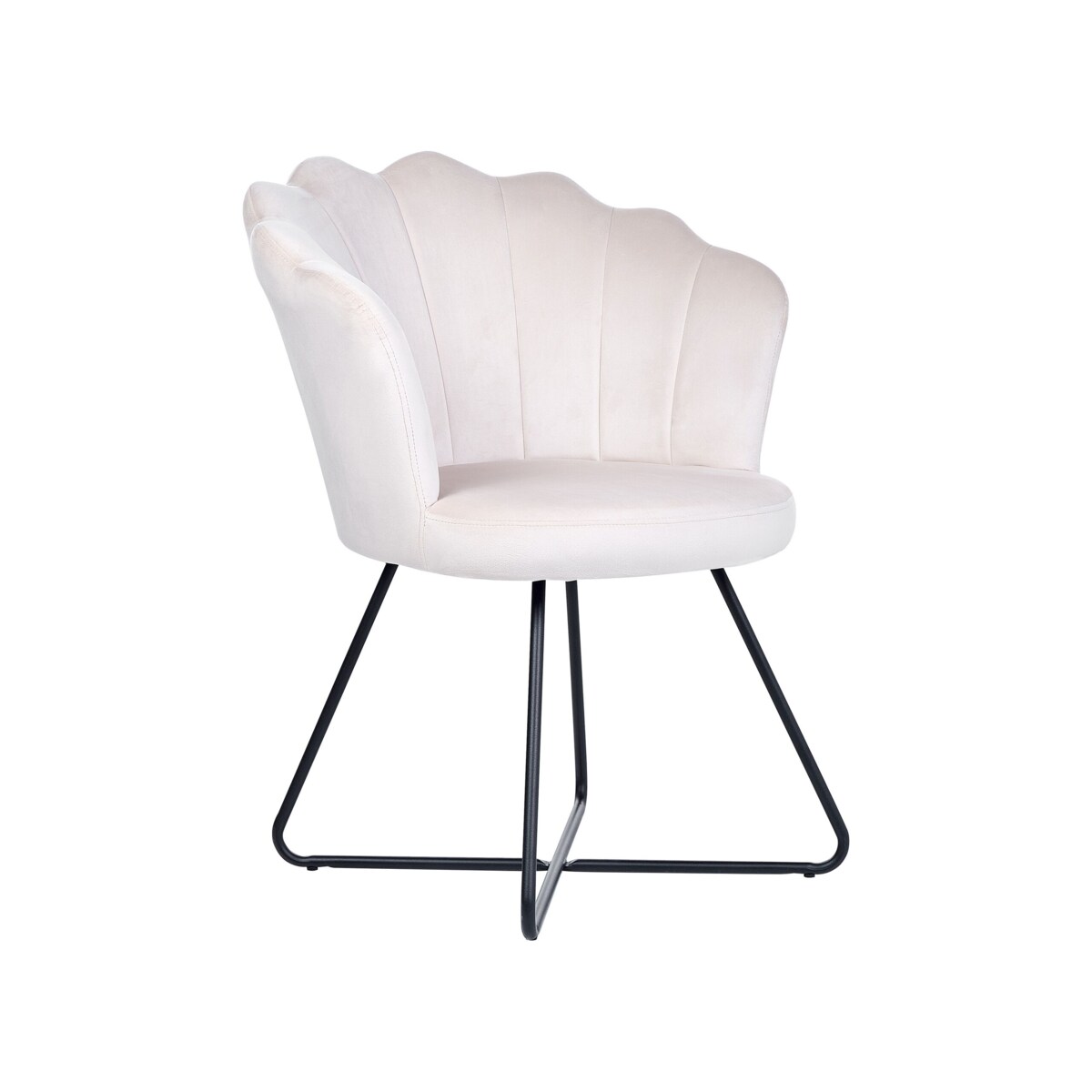 Fotel welurowy beżowy LOVELOCK