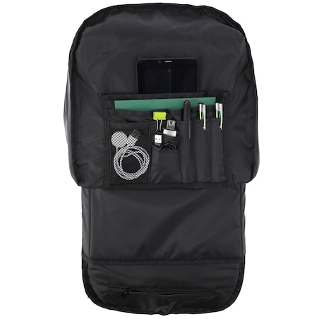 Plecak Czarny Miejski Podróżny Na Laptop 15,6" Do Samolotu 5 Komorowy