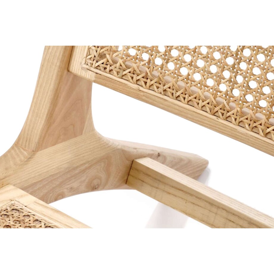 Konsimo CALLIPTE Drewniany fotel ogrodowy w stylu boho