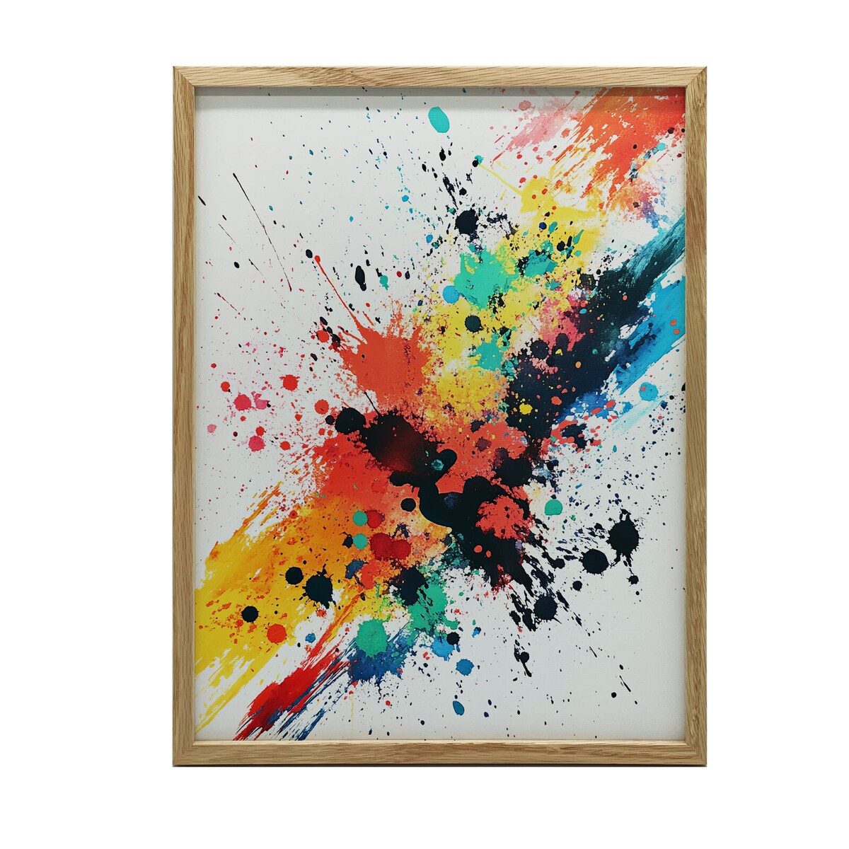 Eksplozja Kolorów, 50x70 cm, rama drewniana jasny dąb, papier matowy 230 gsm