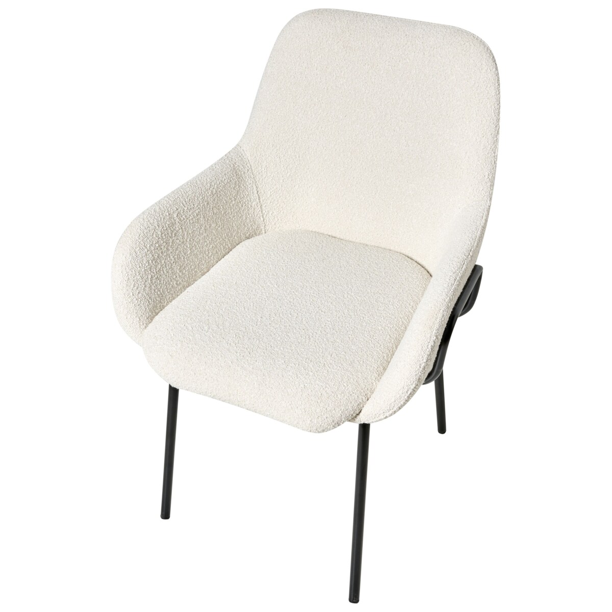 Krzesło do jadalni ALGONA Boucle Złamana biel