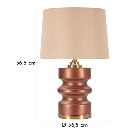 Lampa stołowa z abażurem, Ø 36,5x56 cm SKYGGE bordowy