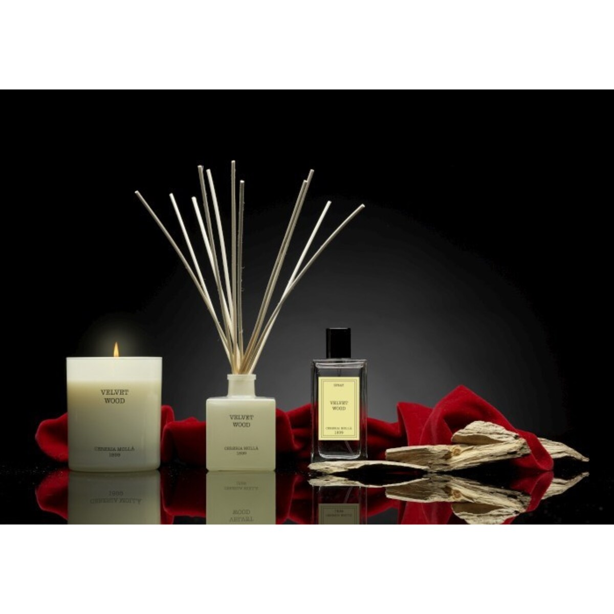 Świeca zapachowa Velvet Wood, 600 g, Cereria Molla