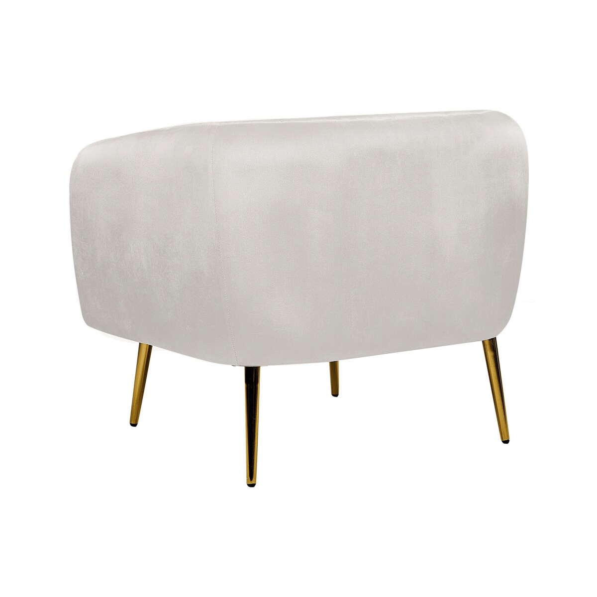 Fotel welurowy jasnoszary LACONIA