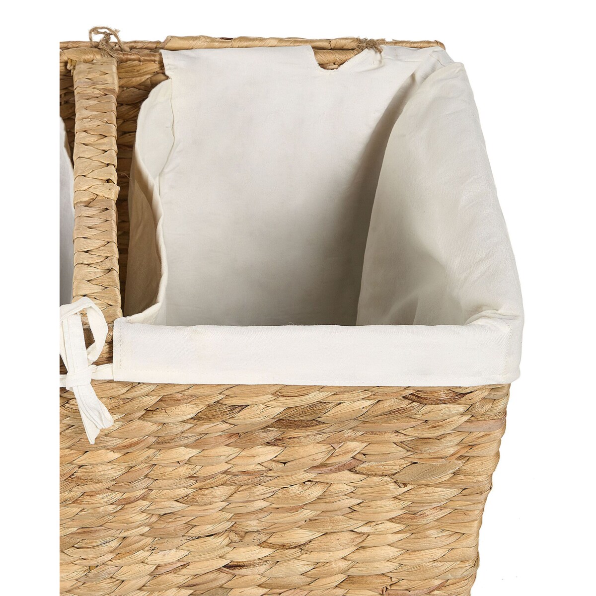 Kosz z hiacyntu wodnego z pokrywką jasny LANGSON