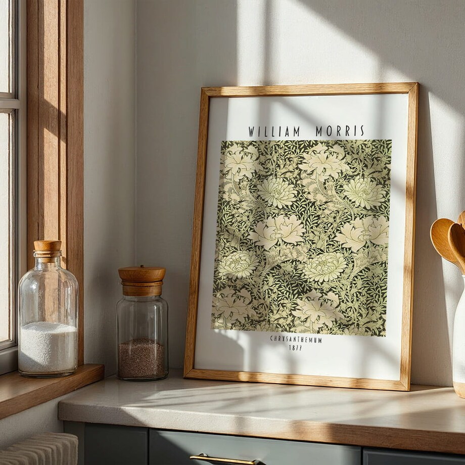 plakat william morris chrysanthemum 50x70