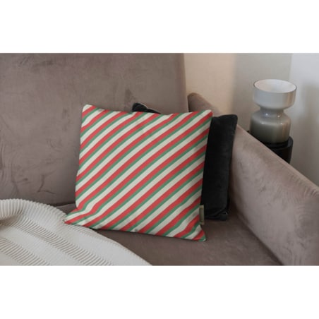 Poduszka świąteczna - Kolorowe pasy 45x45 cm