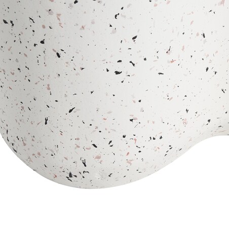 Stolik pomocniczy TELLARO 32 cm 37 cm Efekt lastryko Białe lastryko