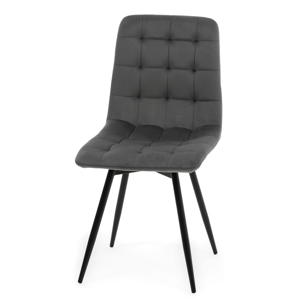 Krzesło tapicerowane obrotowe do salonu ARCO szary welur