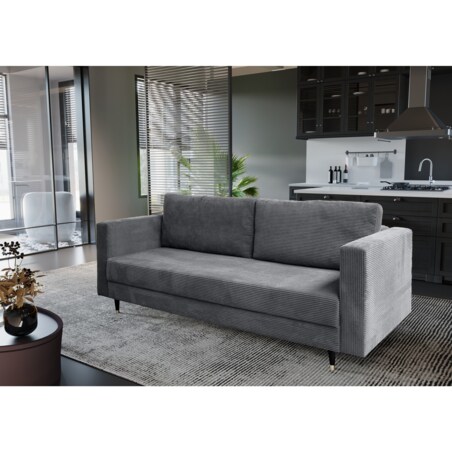 Sofa SONTI rozkładana w tkaninie poso- szara