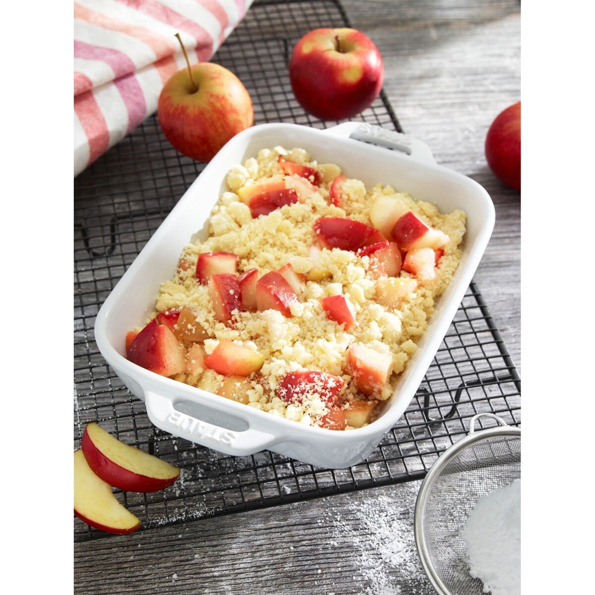 Prostokątny półmisek ceramiczny Staub - 1.1 ltr, Biały