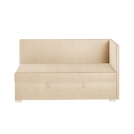 Mesonica Łóżko Flexi, beżowe, 90x200, Prawostronne