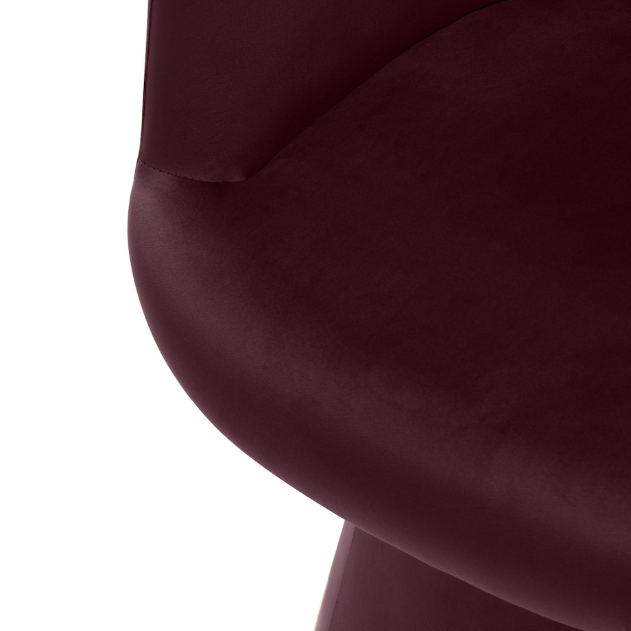 Krzesło obrotowe aksamitne burgundowe Nalf