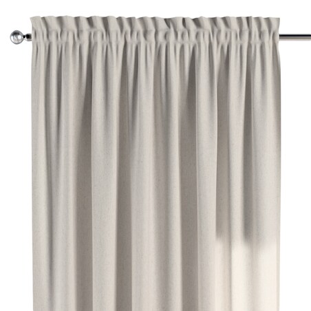 Zasłona na kanale z grzywką 1 szt. 130x260 melanż szaro-beżowy