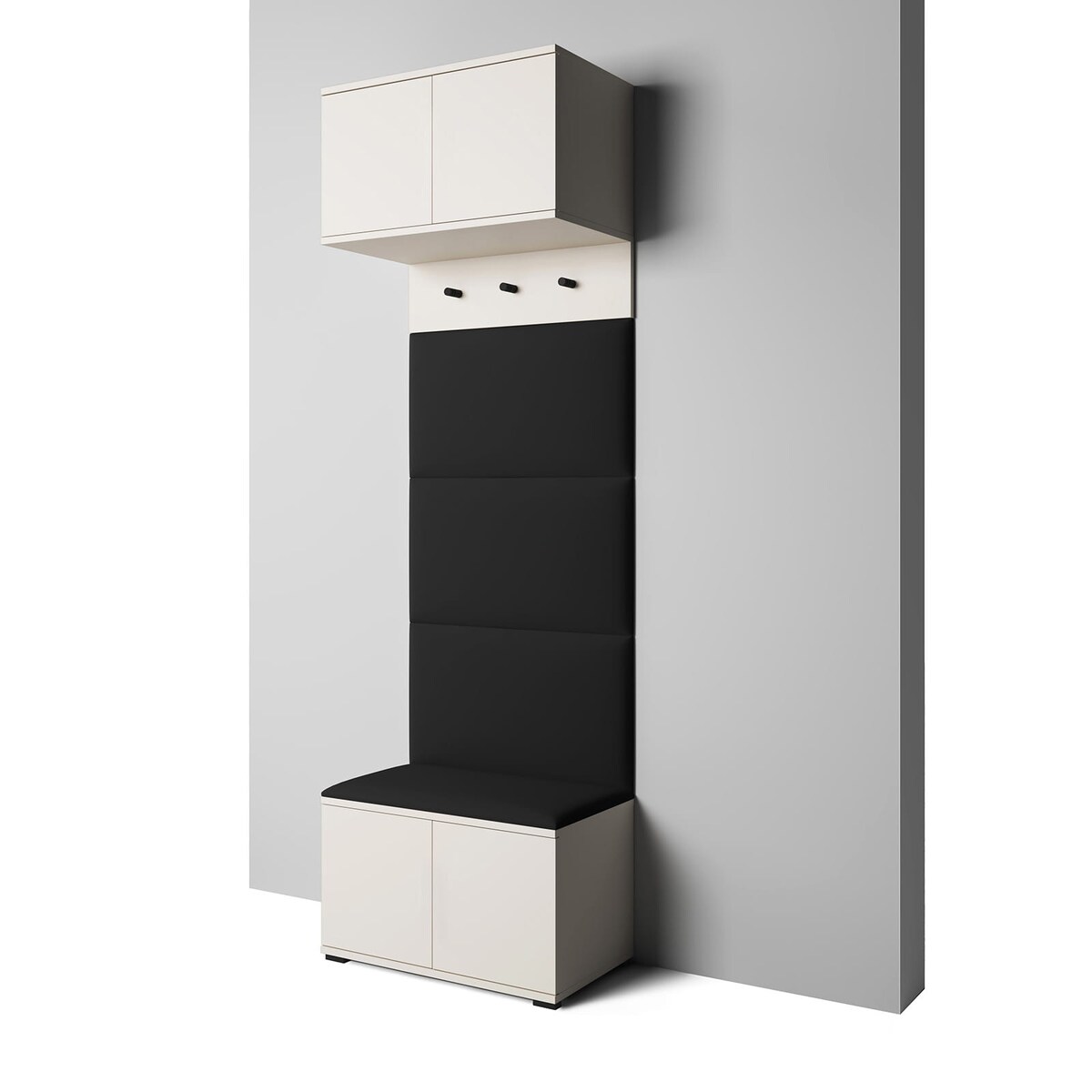 Garderoba do przedpokoju z panelami Napoli wersja 5 Trinity 16 Cashmere