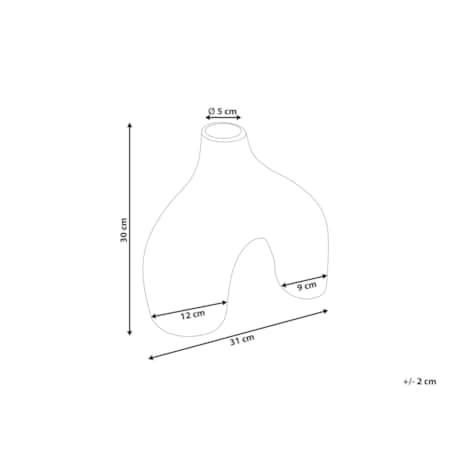 Wazon na kwiaty ceramiczny 30 cm czarny LAMIA