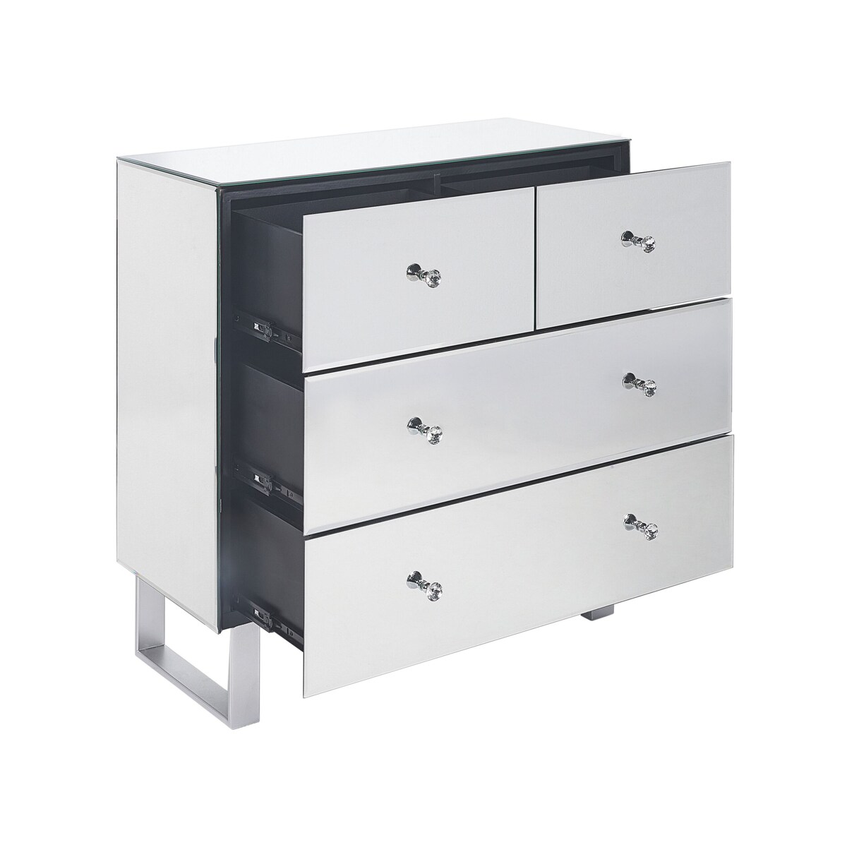 Komoda lustrzana srebrna NESLE