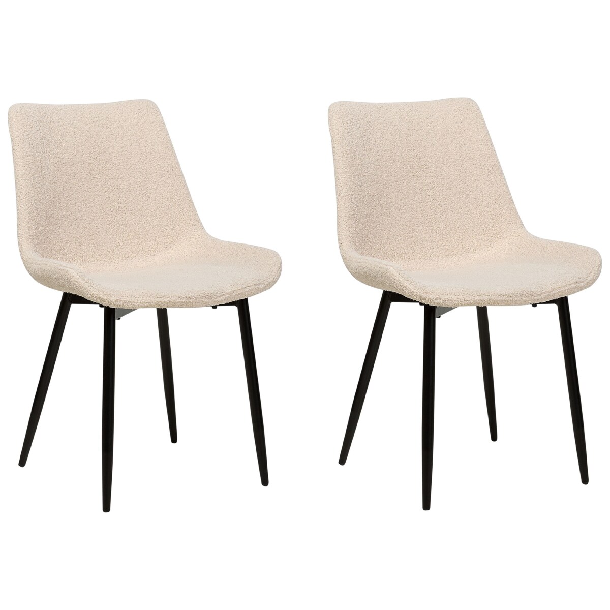 2 krzesła do jadalni boucle beżowe AVILLA