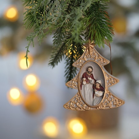 VILLA ITALIA Zawieszka choinka 10 cm HOLY FAMILY