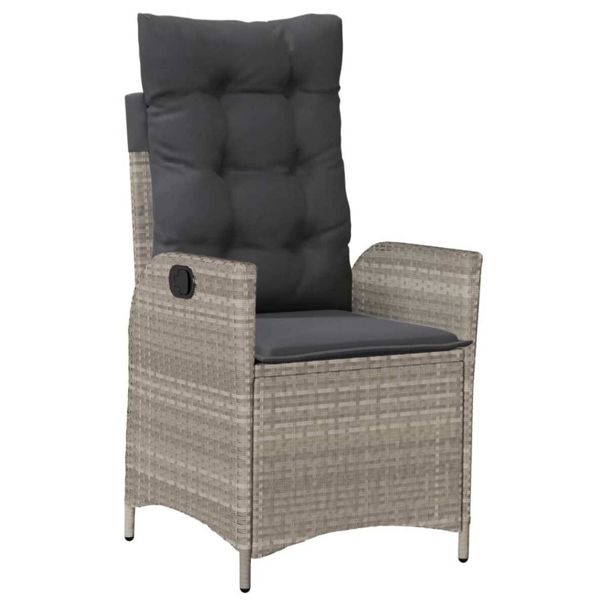 vidaXL 7-cz. zestaw mebli ogrodowych z poduszkami, szary, rattan PE