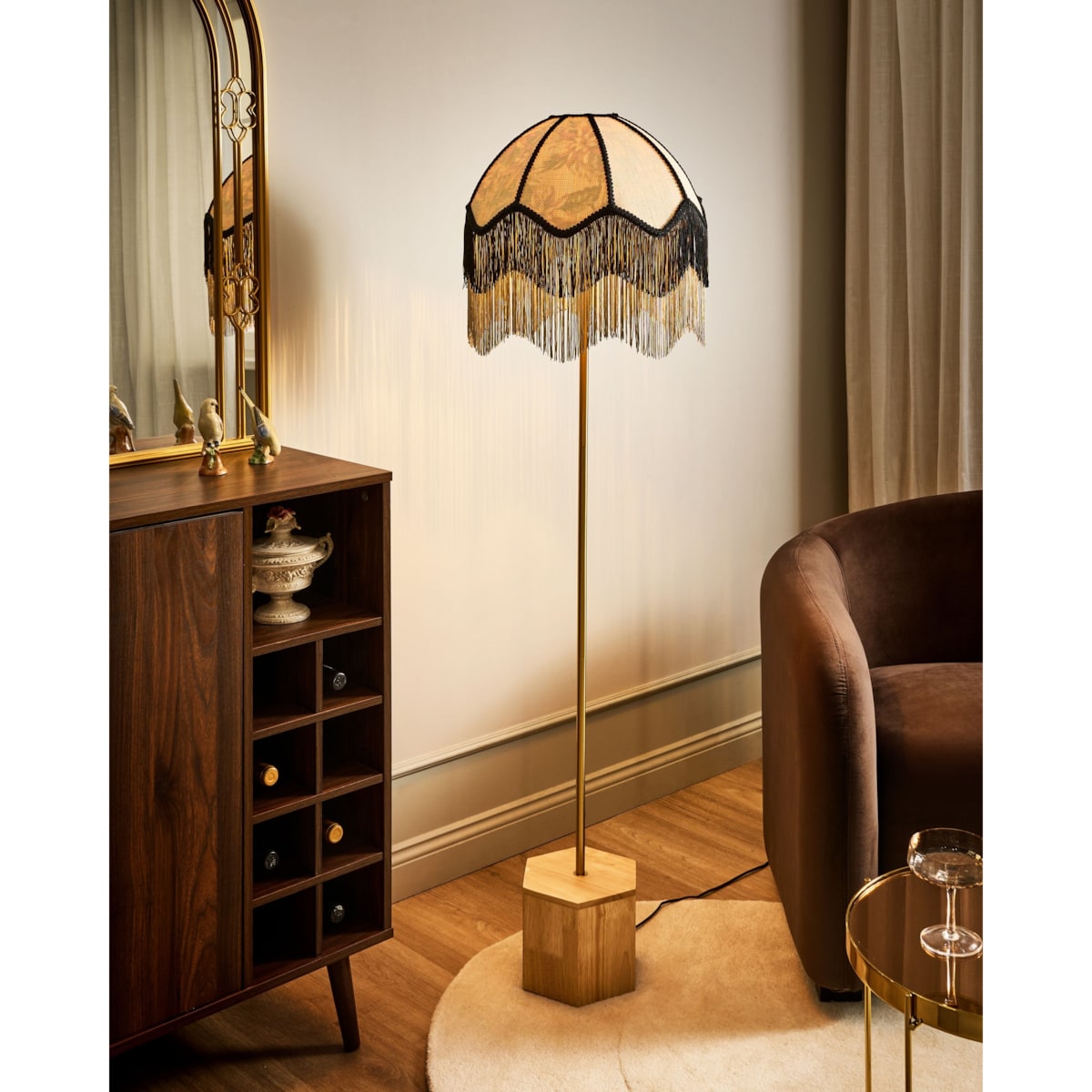 Lampa podłogowa UMGUZA Metal Złoty