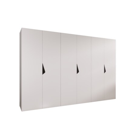 Szafa uchylna Sandi 1 300 (3X100) wys 202 cm Biały + u Czarny