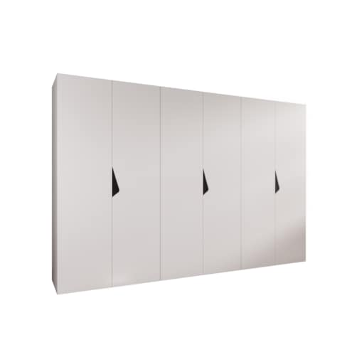 Szafa uchylna Sandi 1 300 (3X100) wys 202 cm Biały + u Czarny