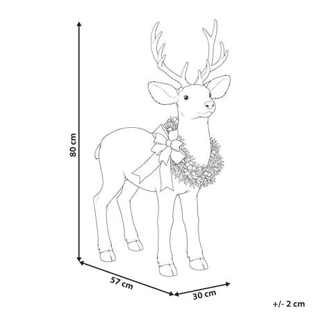 Dekoracja świąteczna KALAJOKI 80 cm Renifer Brązowy