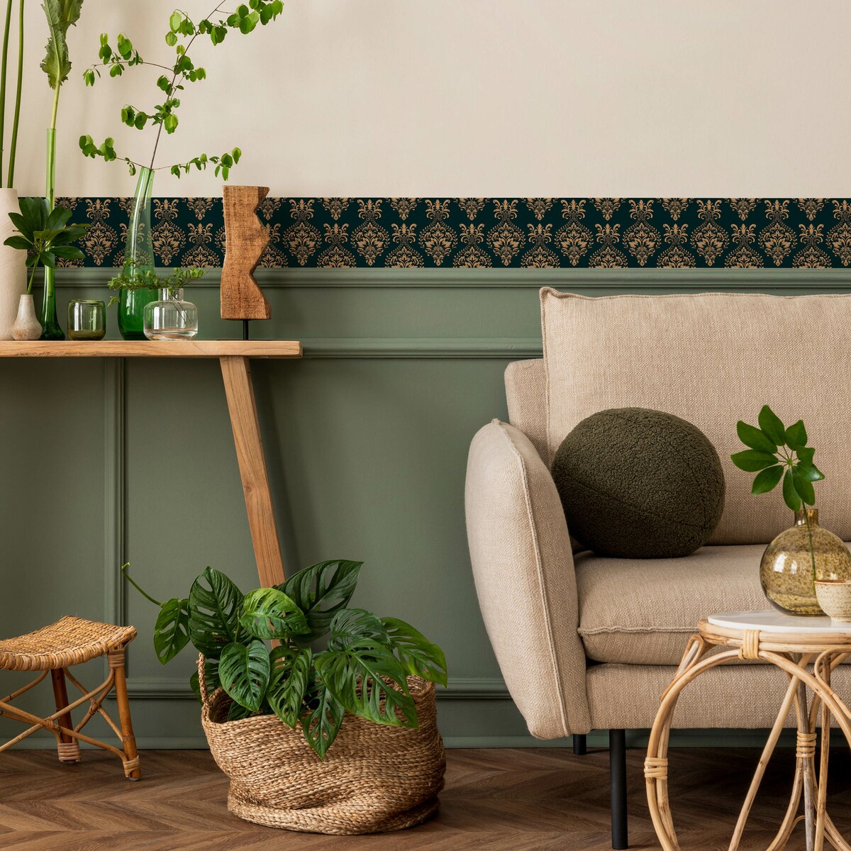 Samoprzylepny Pasek Dekoracyjny Bordiura Barokowe ORNAMENTY Styl Vintage