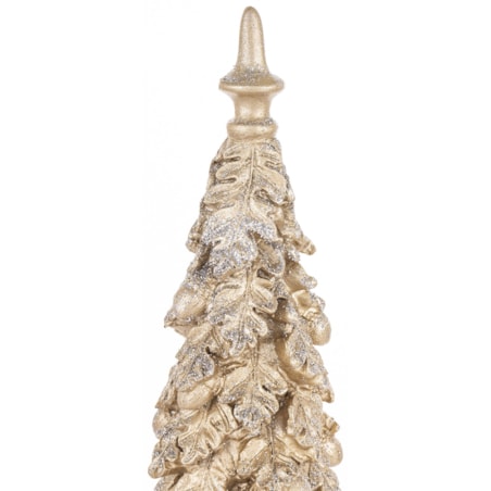 Dekoracja - choinka z dębowych liści 51x13x13 cm średnia