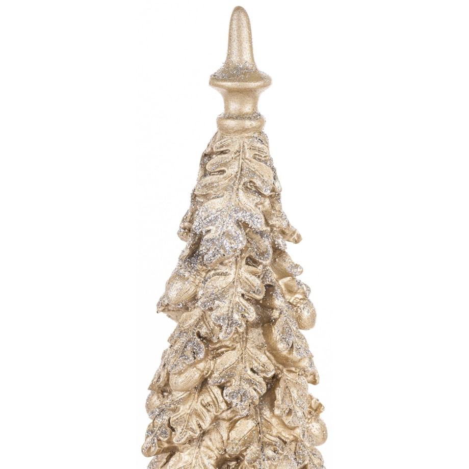 Dekoracja - choinka z dębowych liści 51x13x13 cm średnia