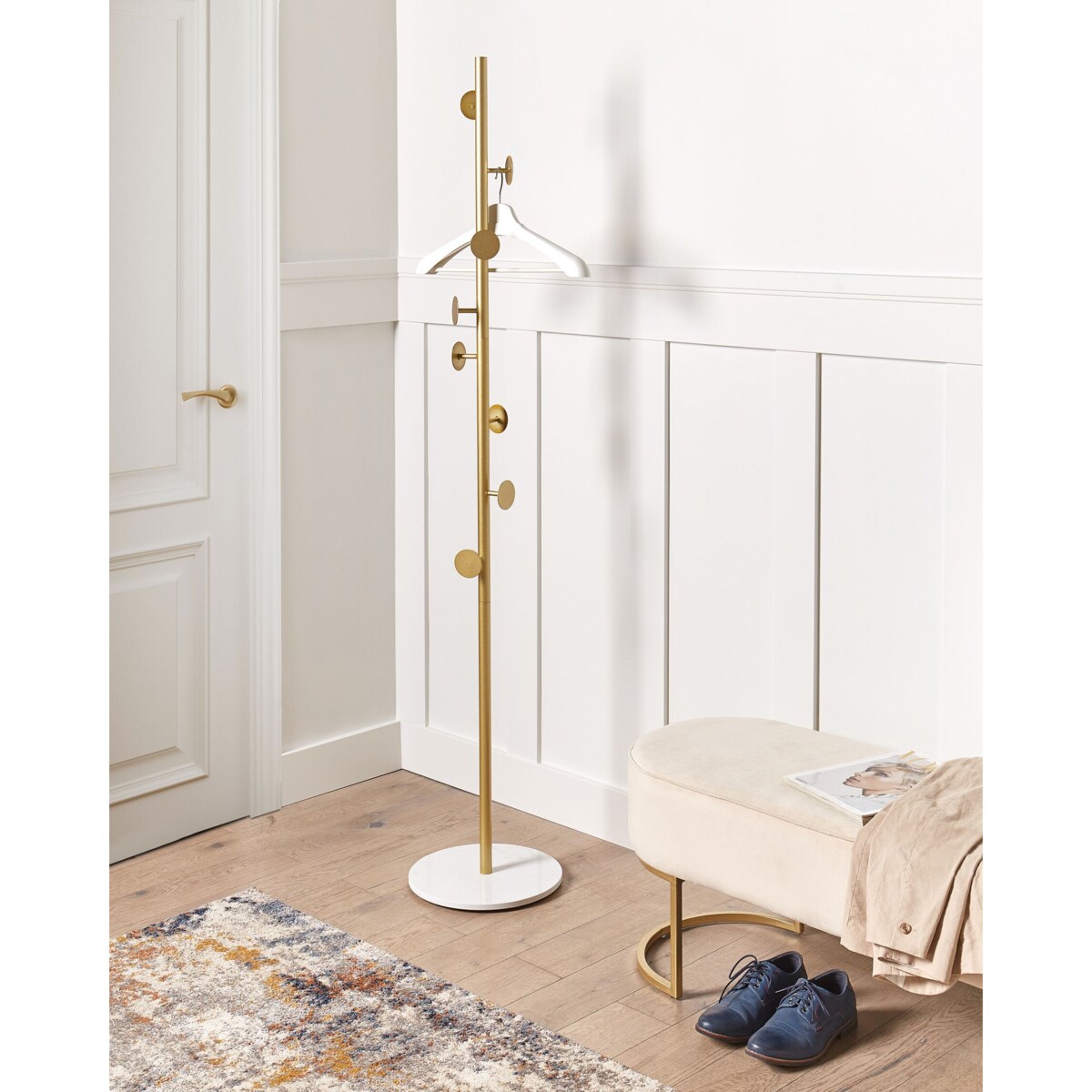 Wieszak na ubrania NOTUS Złoty