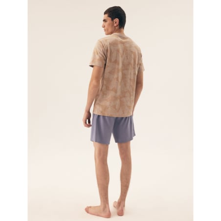 Piżama South 42599 -02X Beżowo-Niebieski, XXL