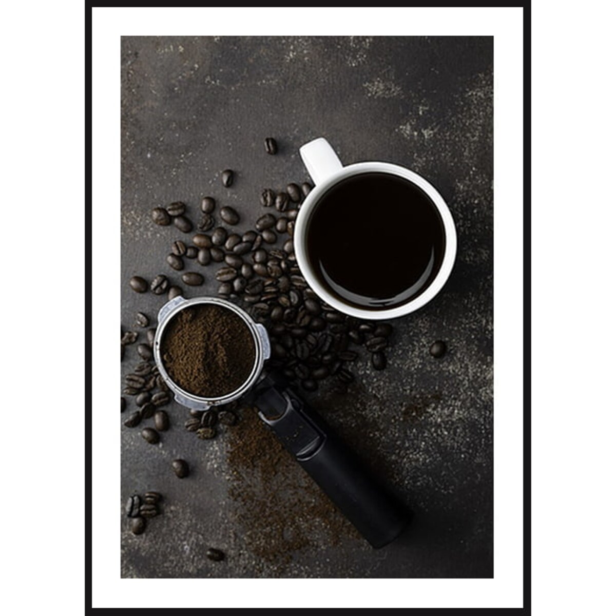 Poster Story, Plakat, Obraz - Czarna Kawa, wymiary 21 x 30 cm