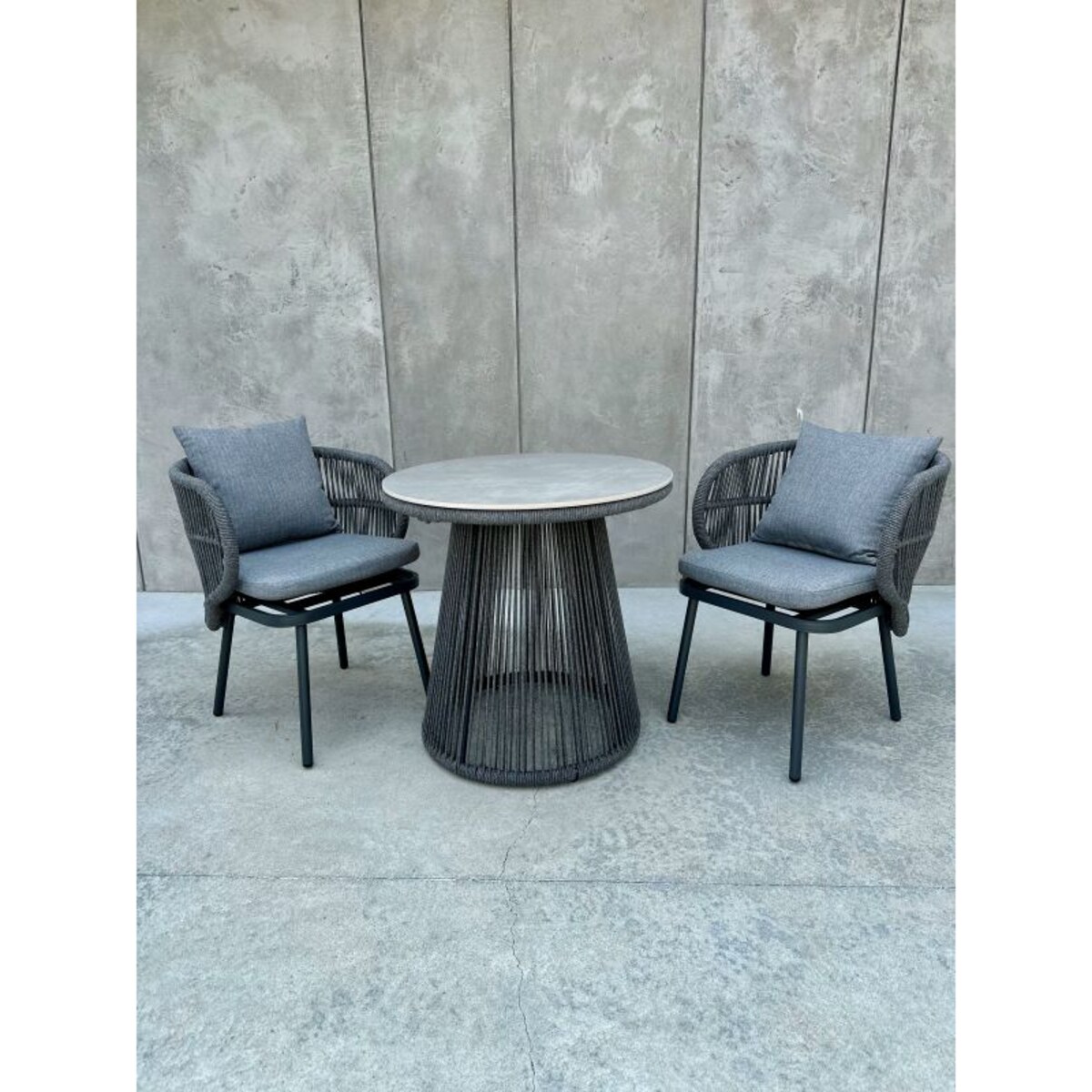 ALUMINIOWY FOTEL AZZURA W KOLORZE SZARYM