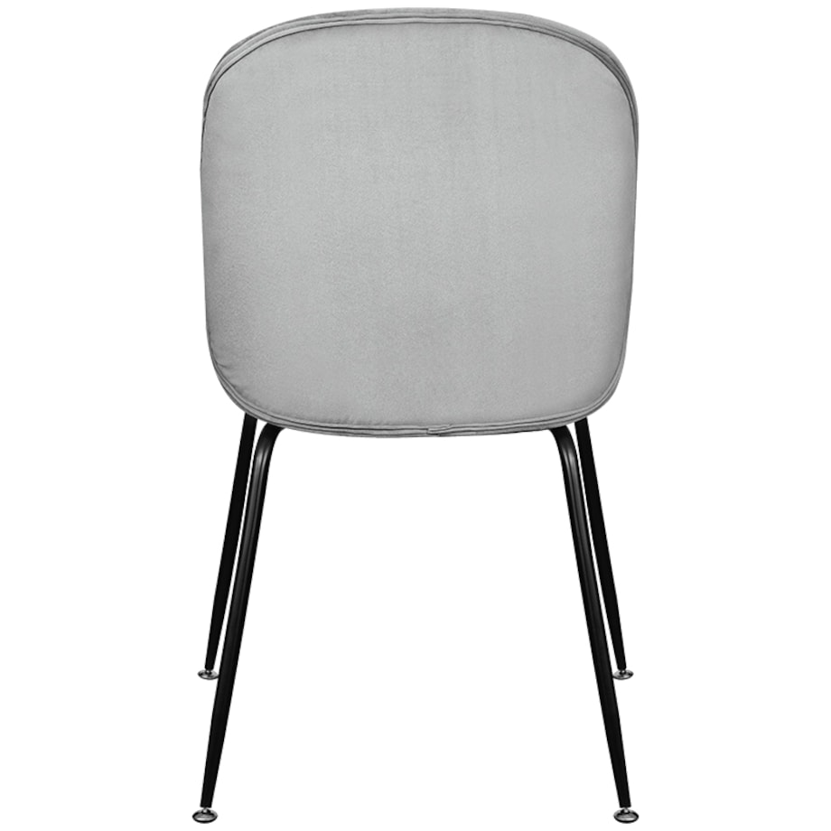 Krzesło tapicerowane welurowe do salonu jadalni jasnoszare