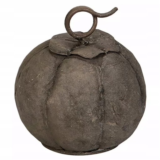 FIGURKA DYNIA METALOWA LOFT MAŁA 10cm dekoracja na Halloween Jesień brązowa