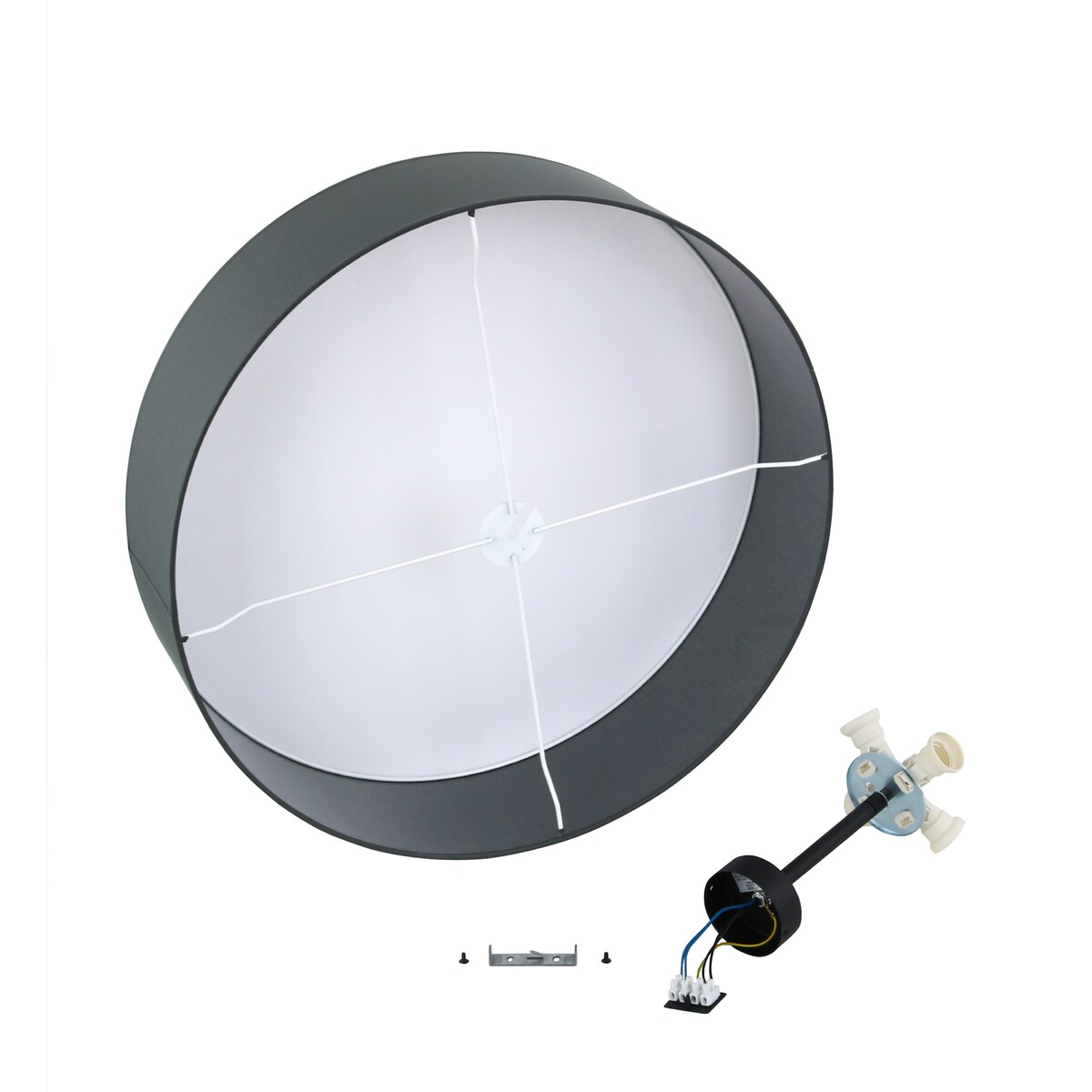 Lampa sufitowa TK Lighting RONDO GRAPHITE 600 4239 grafitowa 4xE27 60 cm plafon do salonu i sypialni
