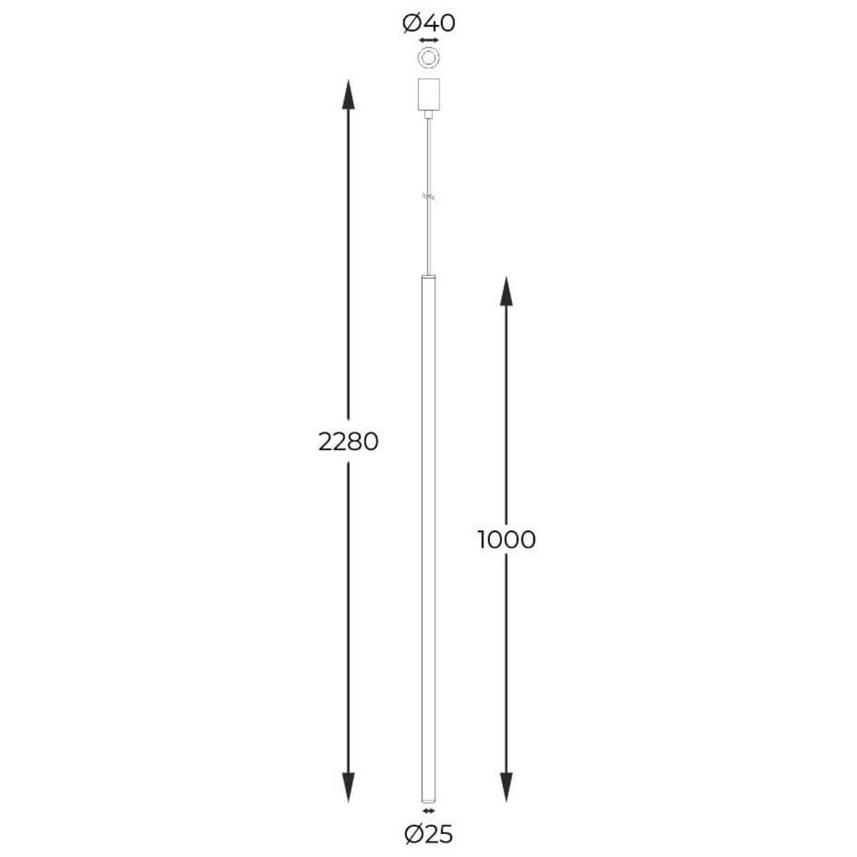Salonowa lampa zwis Nova A8187L Zumaline tuba rurka metalowa złoty