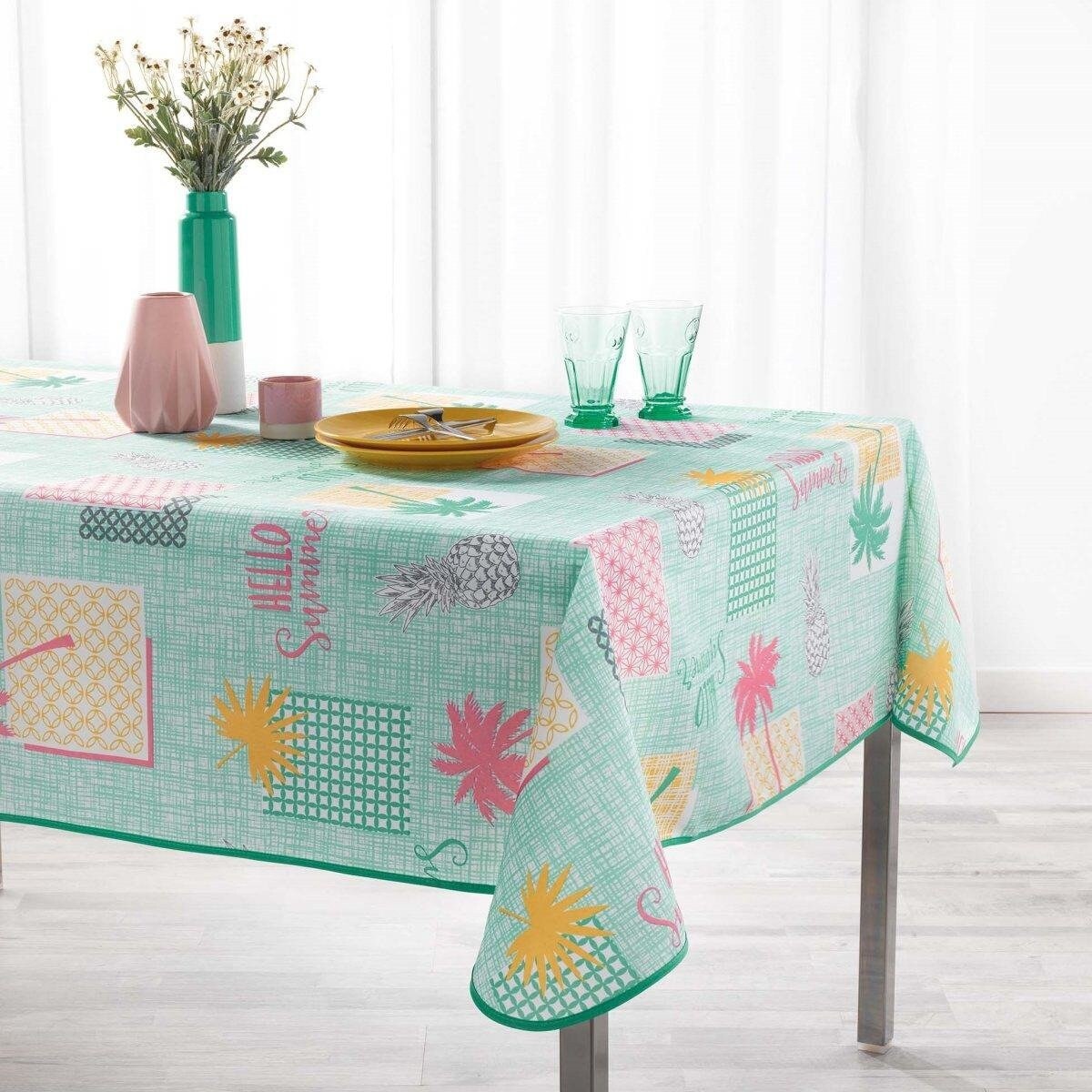 Obrus prostokątny na stół PLAYA, 150 x 240 cm, w nadruki