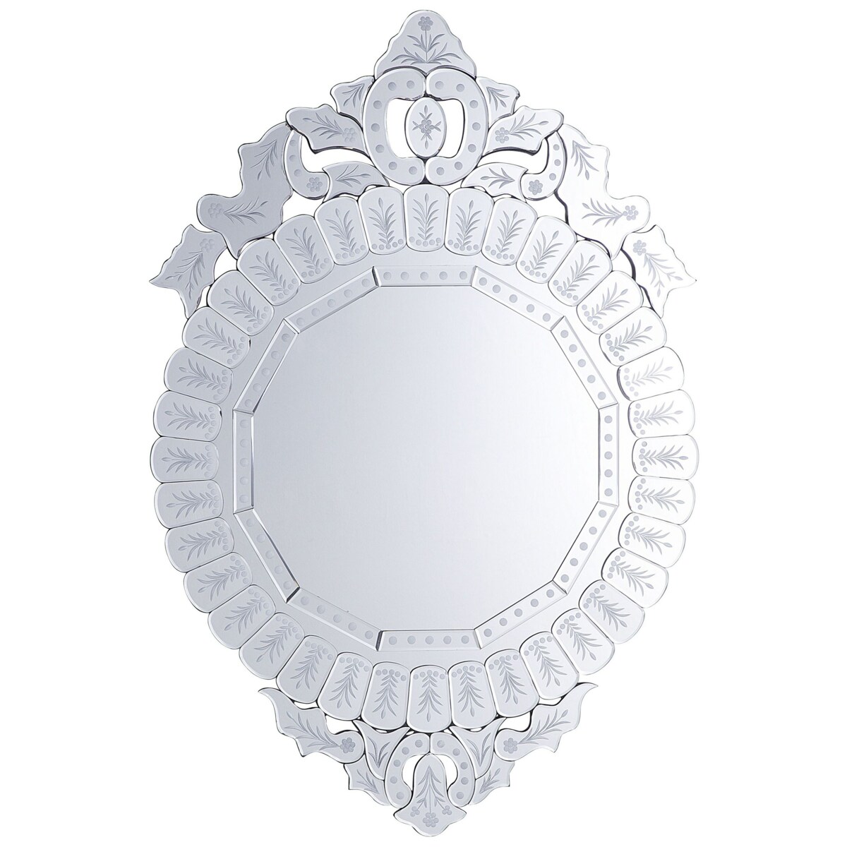 Lustro ścienne 67 x 100 cm srebrne CRAON