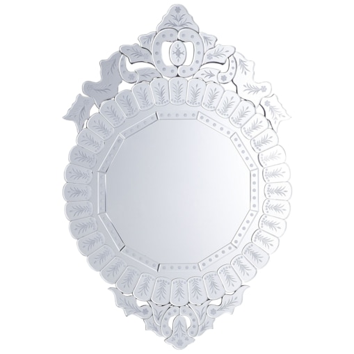 Lustro ścienne 67 x 100 cm srebrne CRAON