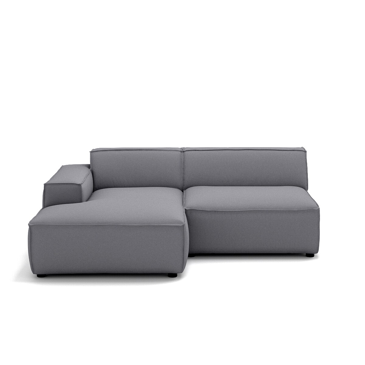 Narożnik lewy 3 osobowy Modularis - Szary Welur