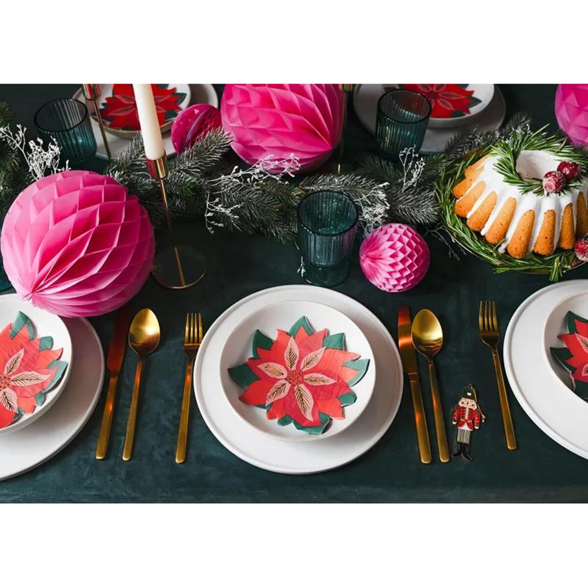 Serwetki Gwiazda betlejemska, mix, 14.5x15.5cm